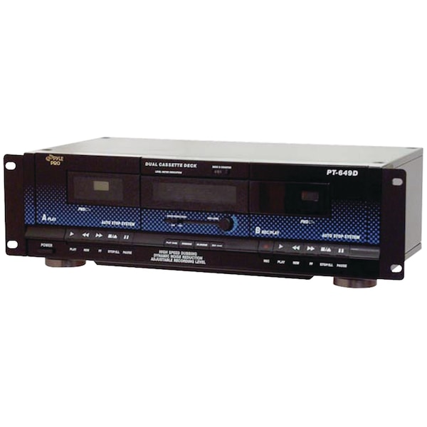 Pyle Dual Cassette Deck PT649D